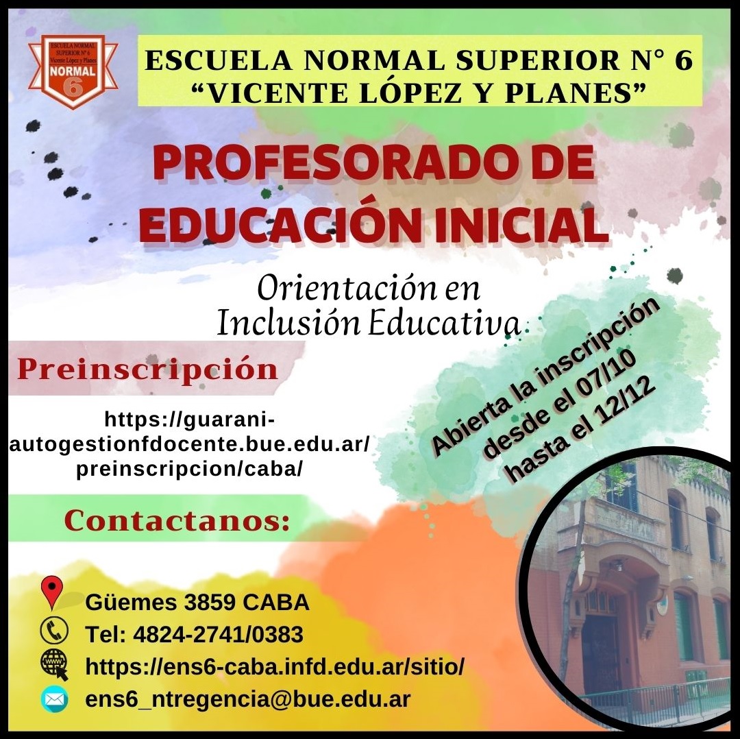 ESCUELA NORMAL SUPERIOR Nº 6